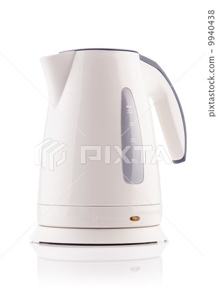 White electric kettle isolated White electric kettle isolated 9940438