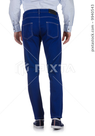 Fashion concept with trousers on white 9940543