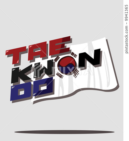 Taekwondo and korean flag 9941365