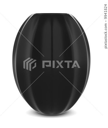 single black vase isolated on white background - Stock Illustration ...