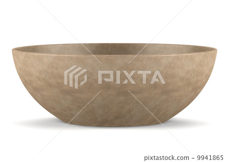 single brown ceramic bowl isolated on white background single brown ceramic bowl isolated on white background 9941865
