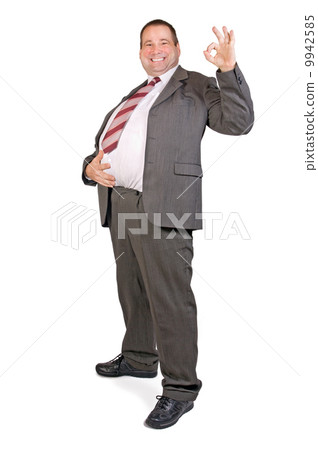 happy fat businessman 9942585