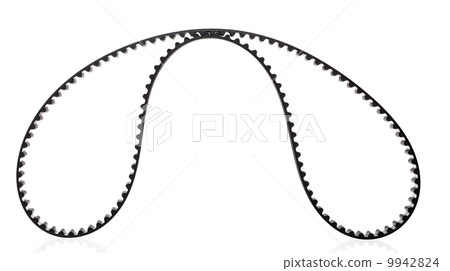 belt car engine isolated white background 9942824
