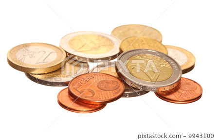 european currency euro coins money on white european currency euro coins money on white 9943100