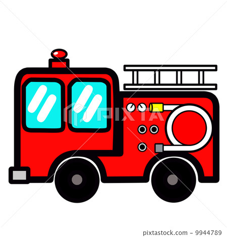 Cute fire engine in pop - Stock Illustration [9944789] - PIXTA