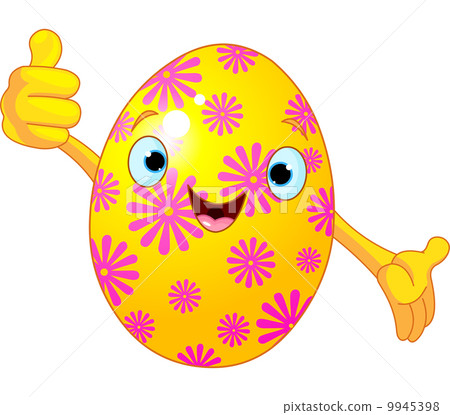 Easter Egg Character giving thumbs up 9945398