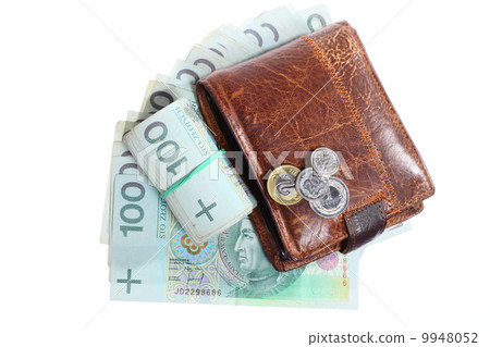 Money and savings. Stack of 100's polish zloty banknotes Money and savings. Stack of 100's polish zloty banknotes 9948052