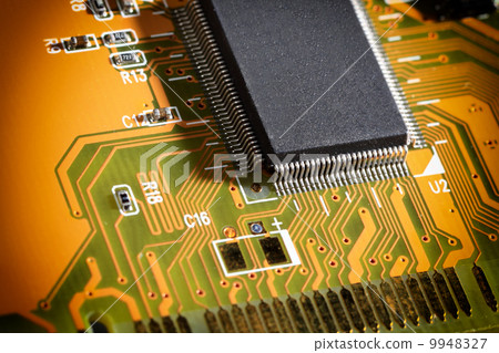 Printed Circuit Board with electrical components Printed Circuit Board with electrical components 9948327