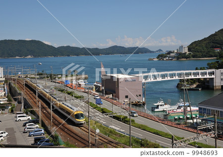 Ise Shima liner running on the back of Toba Bay Ise Shima liner running on the back of Toba Bay 9948693