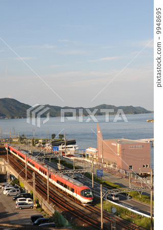 Ise Shima liner running on the back of Toba Bay Ise Shima liner running on the back of Toba Bay 9948695