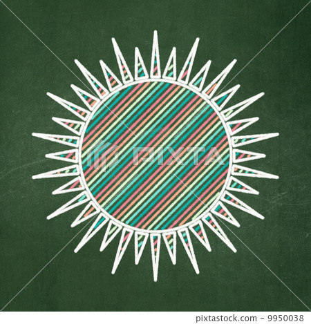 Vacation concept: Sun on chalkboard background Vacation concept: Sun on chalkboard background 9950038