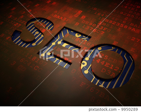 Web design concept: SEO on digital screen... - Stock Illustration ...