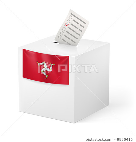 Ballot box with voting paper. Isle of Man Ballot box with voting paper. Isle of Man 9950415