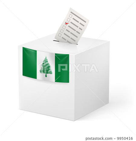 Ballot box with voting paper. Norfolk Island Ballot box with voting paper. Norfolk Island 9950416