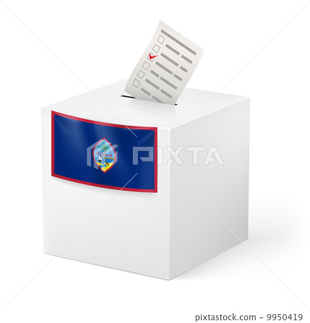 Ballot box with voting paper. Guam Ballot box with voting paper. Guam 9950419