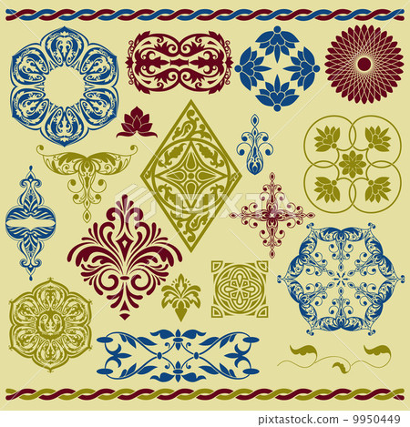 Vector Floral Design Elements 9950449