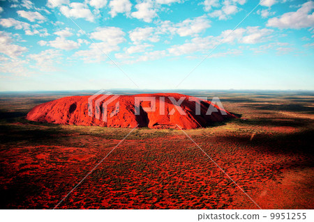 Full view of Uluru seen from the sky Full view of Uluru seen from the sky 9951255