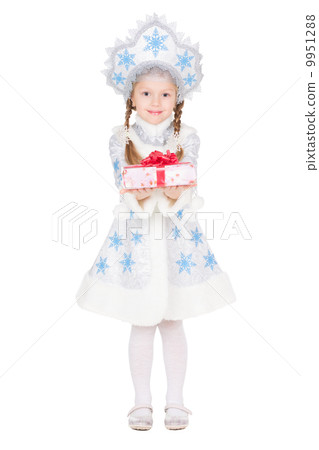 Little girl in snow maiden costume Little girl in snow maiden costume 9951288