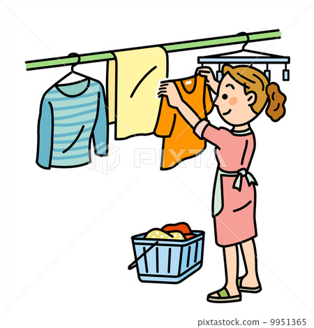 掛衣服的媽媽 掛衣服的媽媽 9951365