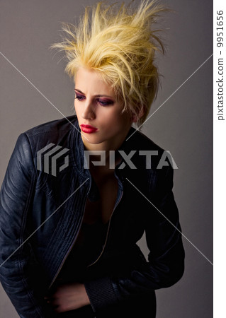 emotive attractive punk blonde girl 9951656