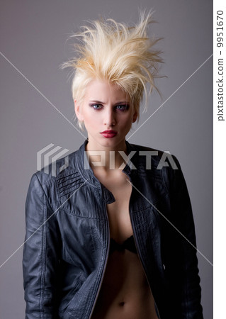 emotive attractive punk blonde girl 9951670