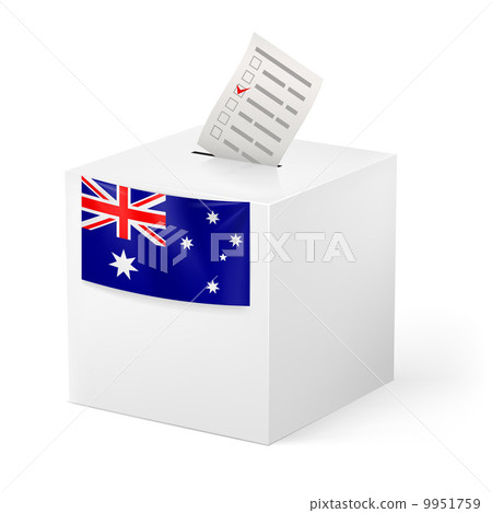Ballot box with voting paper. Australia 9951759