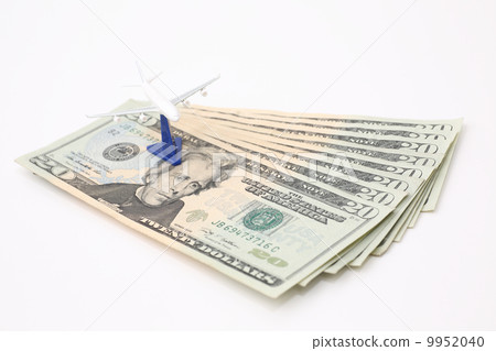 20 dollar banknotes and airplanes 9952040