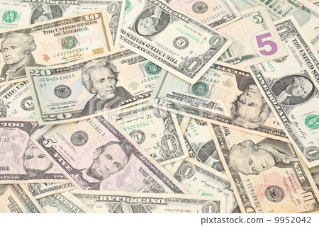 Dollar bills scatter Dollar bills scatter 9952042