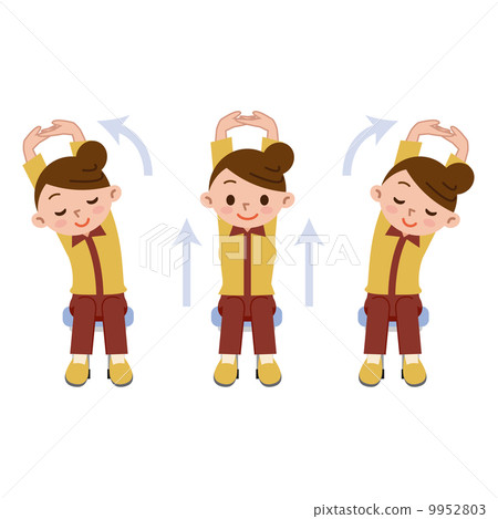 Women stretching - Stock Illustration [9952803] - PIXTA