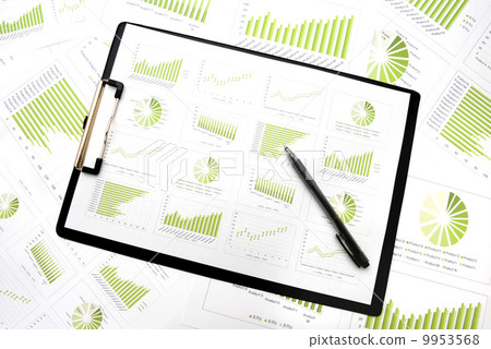 Business chart and ballpoint pen Business chart and ballpoint pen 9953568