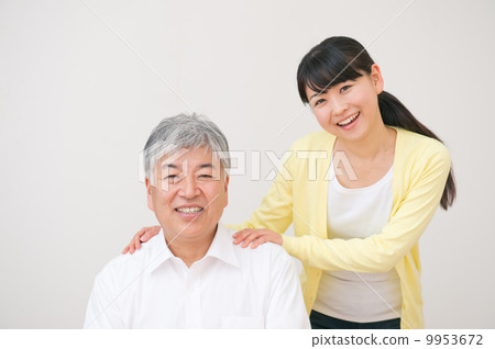 Senior father and daughter Senior father and daughter 9953672