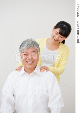 Senior father and daughter Senior father and daughter 9953674