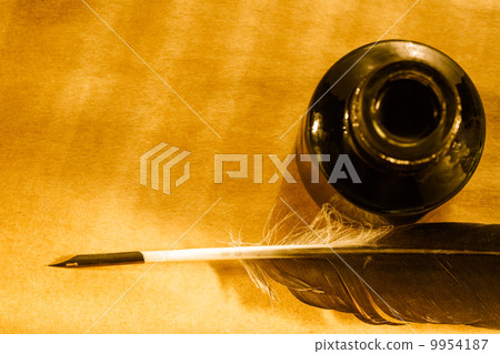 Feather and ink bottle Feather and ink bottle 9954187