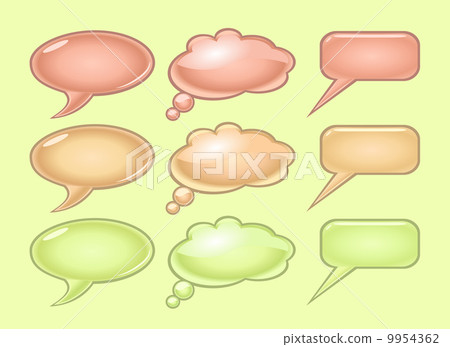 Pastel color speech bubbles 9954362