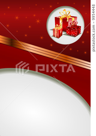 Christmas gift on red background. Illustration Christmas gift on red background. Illustration 9954448