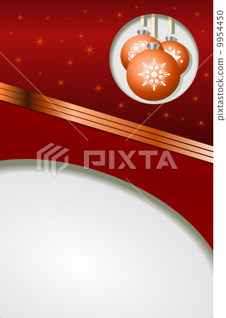 Christmas balls on a red festive background Christmas balls on a red festive background 9954450