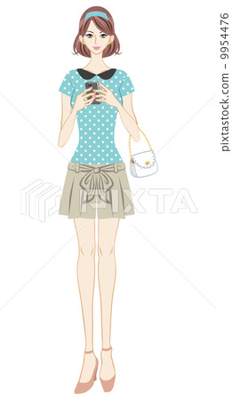 Female / whole body / fashion / semi-long Female / whole body / fashion / semi-long 9954476