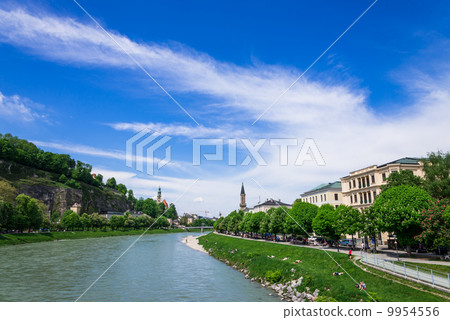 Austria Salzburg Salzach River Austria Salzburg Salzach River 9954556