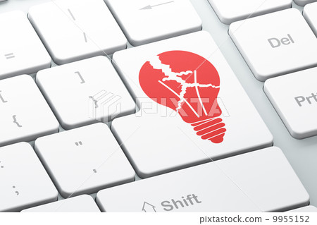 Finance concept: Light Bulb on computer keyboard background Finance concept: Light Bulb on computer keyboard background 9955152