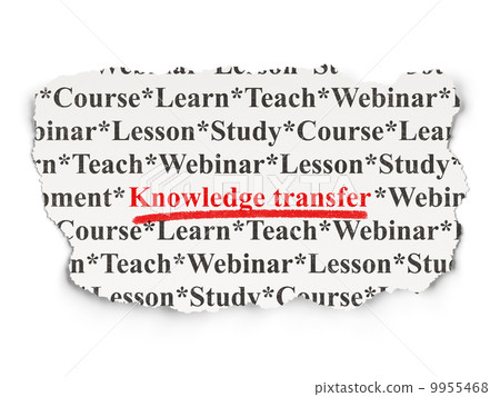 Education concept: Knowledge Transfer on Paper background 9955468