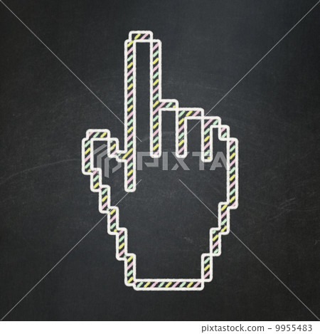 Web development concept: Mouse Cursor on chalkboard background Web development concept: Mouse Cursor on chalkboard background 9955483