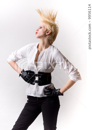 punk blonde attractive fashion girl 9956114