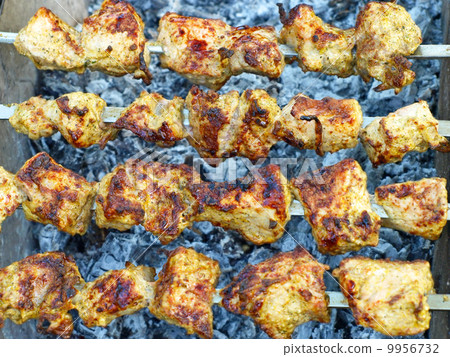 Appetizing  juice shashlik. 9956732