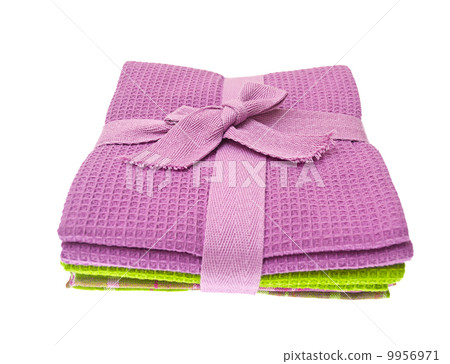 Colored Towels Isolated on White Background Colored Towels Isolated on White Background 9956971