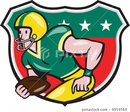 American Football Wide Receiver Running Ball Shield 9959560