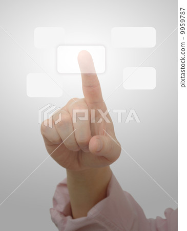 Pressing button on touch screen 9959787