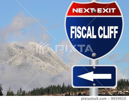 Fiscal cliff road sign Fiscal cliff road sign 9959910