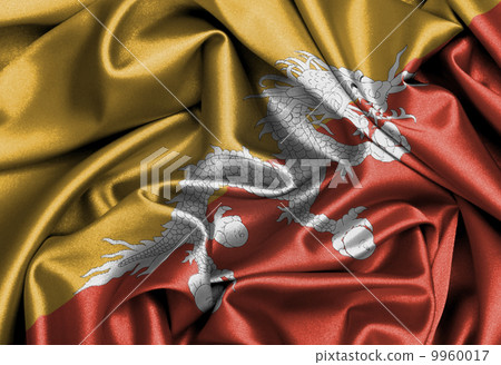 Satin flag, three dimensional render 9960017