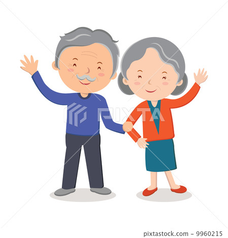 Elderly couple portrait 9960215