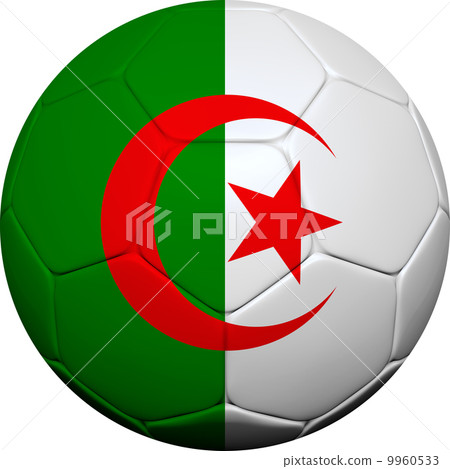 Algerian Flag With Soccer Ball - Stock Illustration [9960533] - PIXTA